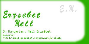 erzsebet mell business card